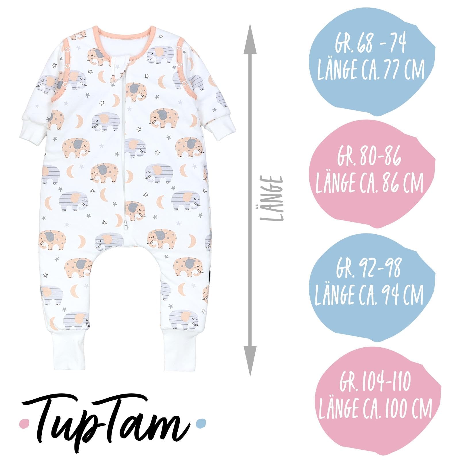 TupTam Sacco Nanna a Pelo con Piedi Braccia Gambe Invernale per Bambino Bambini