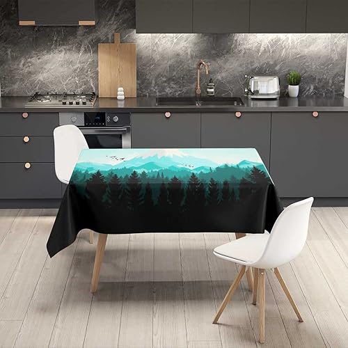 Miniatura 2 de Mantel rectangular para mesa de picnic con estampado de fotografía escénica, para fiestas de Navidad, 54 x 72 pulgadas