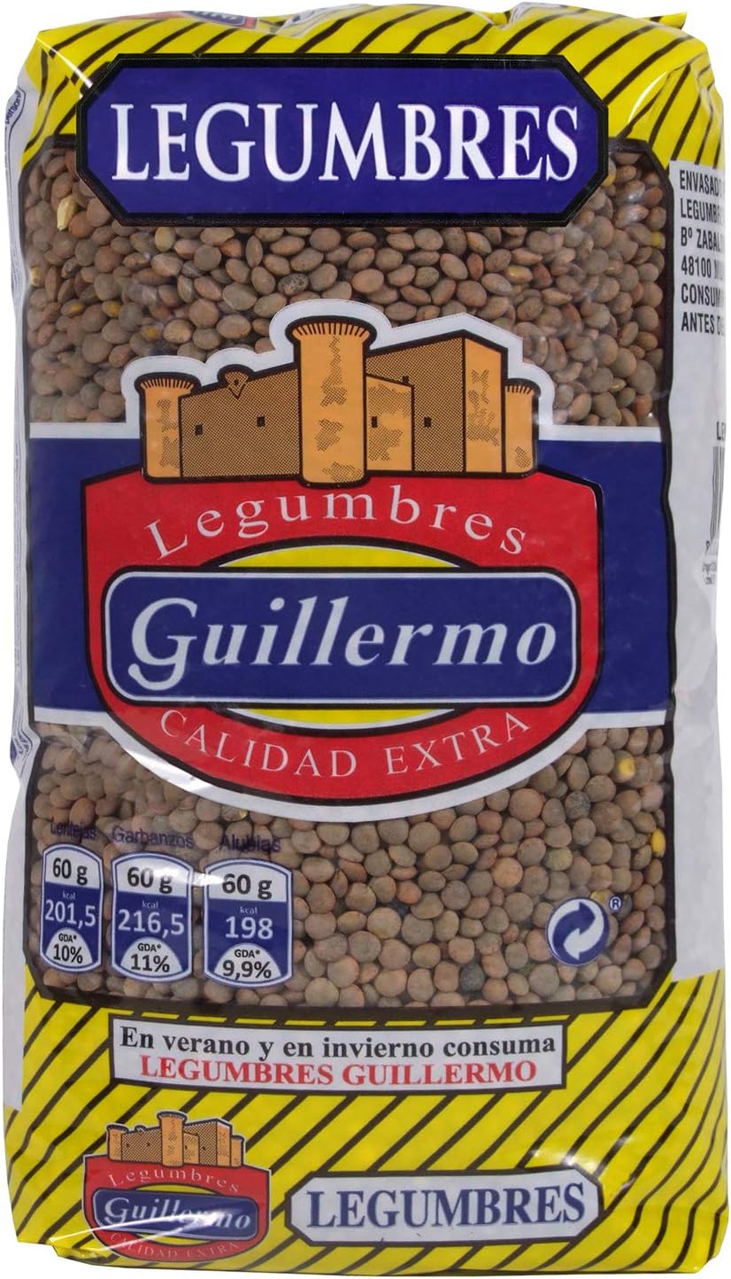 Lenteja Pardina Guillermo Calidad Extra paquete de 1 kg.
