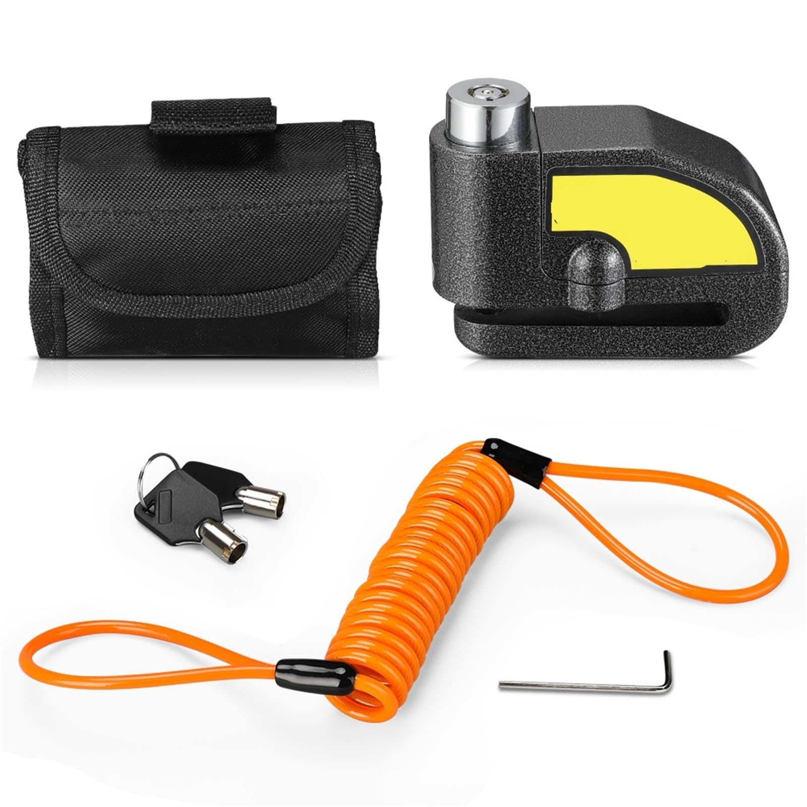 Handlebar Lock,Brake Throttle Lock Motorcycle Alarm Lock Security Anti-Theft Disc Brake Fit for Vespa