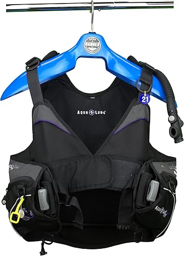 Miniatura 7 de BAKER HANGER - Percha para colgar abrigos de parka Shoulder Saver, fabricado en Estados Unidos, gancho giratorio de 6 pulgadas (azul)