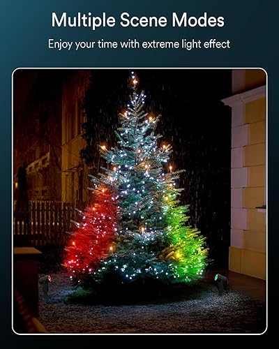 Miniatura 6 de Ligency Low Voltage Landscape Lights, 40ft Wired Smart Waterproof RGBW Led Outdoor Spotlights for Yard Garden Pathway Walkway House Driveway