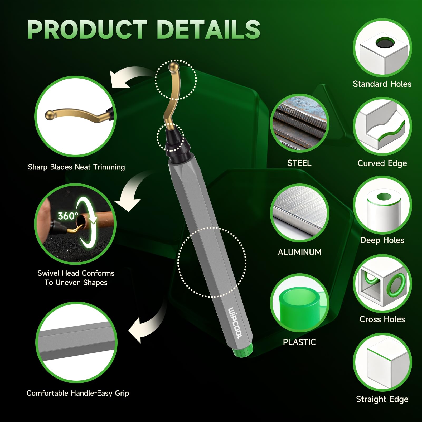 WIPCOOL Pipe Deburring Tool - 10 Blades -6