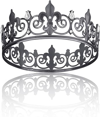 King Crown for Mens Crown Royal Headband Gifts for Men Adult,Birthday Prom Halloween Wedding Medieval Accessories
