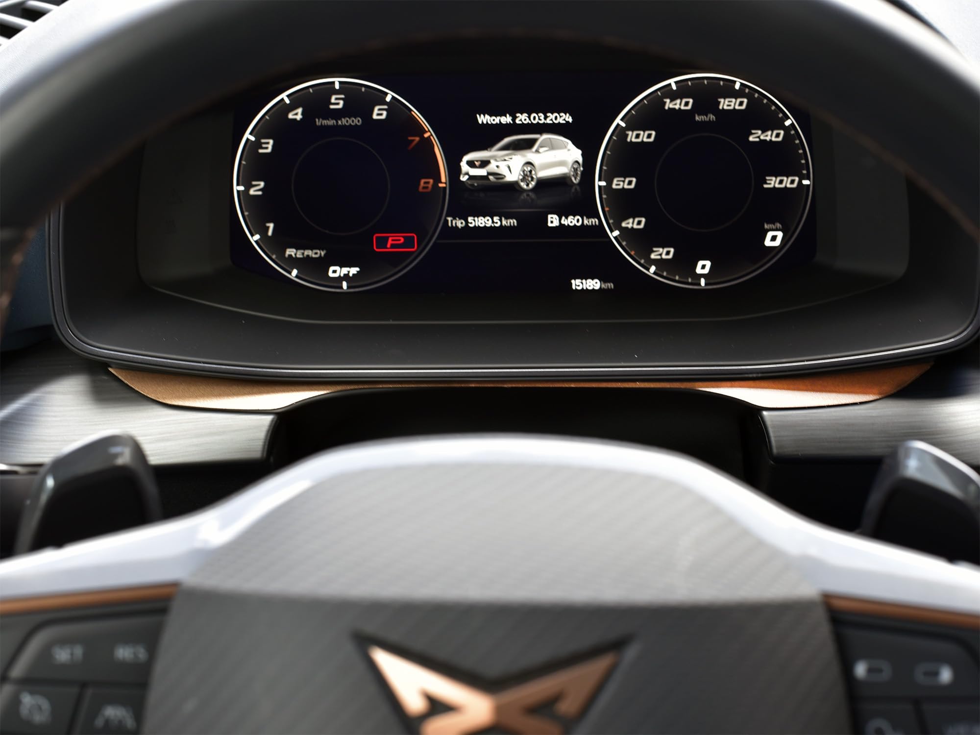 Cupra Born Cockpit Abdeckung Edelstahl | Digital Zierstreifen In Copper Farbe