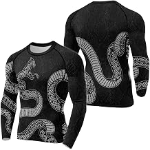 Snake Rash Guard Long Sleeve Compression Shirt Mens Baselayer Fight Wear Jiu Jitsu MMA BJJ Muay Thai