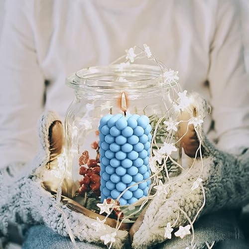 Vista 7 de Moldes cilíndricos de silicona para velas, cubo de pilar, bolas geométricas de burbujas, moldes de fundición de resina para hacer cera de resina