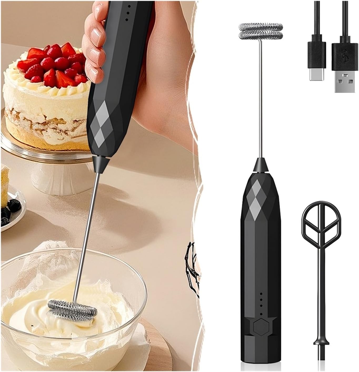 Electric Whisk Blender – Saves Time & Effort for Frothy Coffee, Matcha, Smoothies