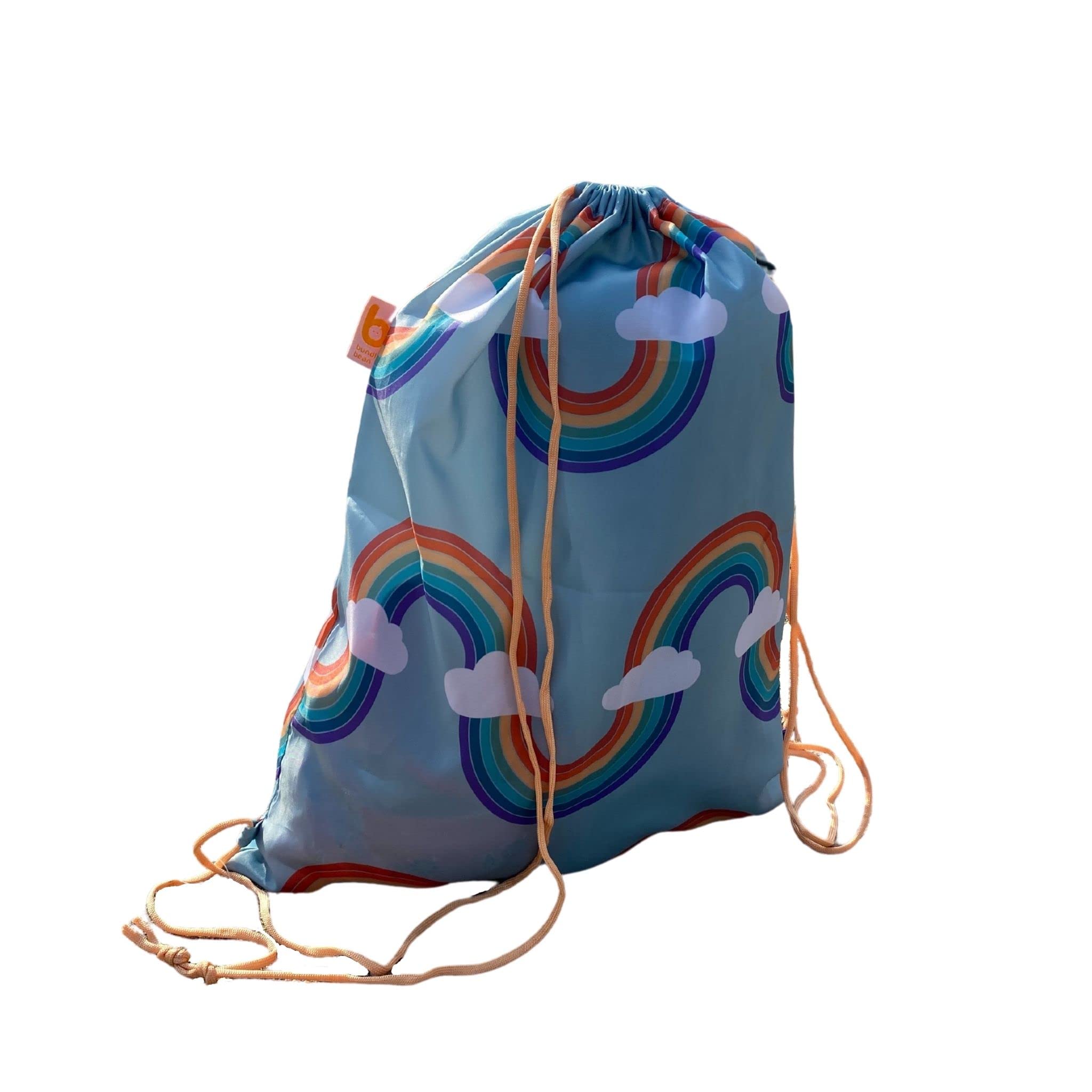 BundleBean - Drawstring Bag - Universal Fit - Great as a PE, Sports, Gym or Swimming Bag - Perfect for Holidays (Rainbow)
