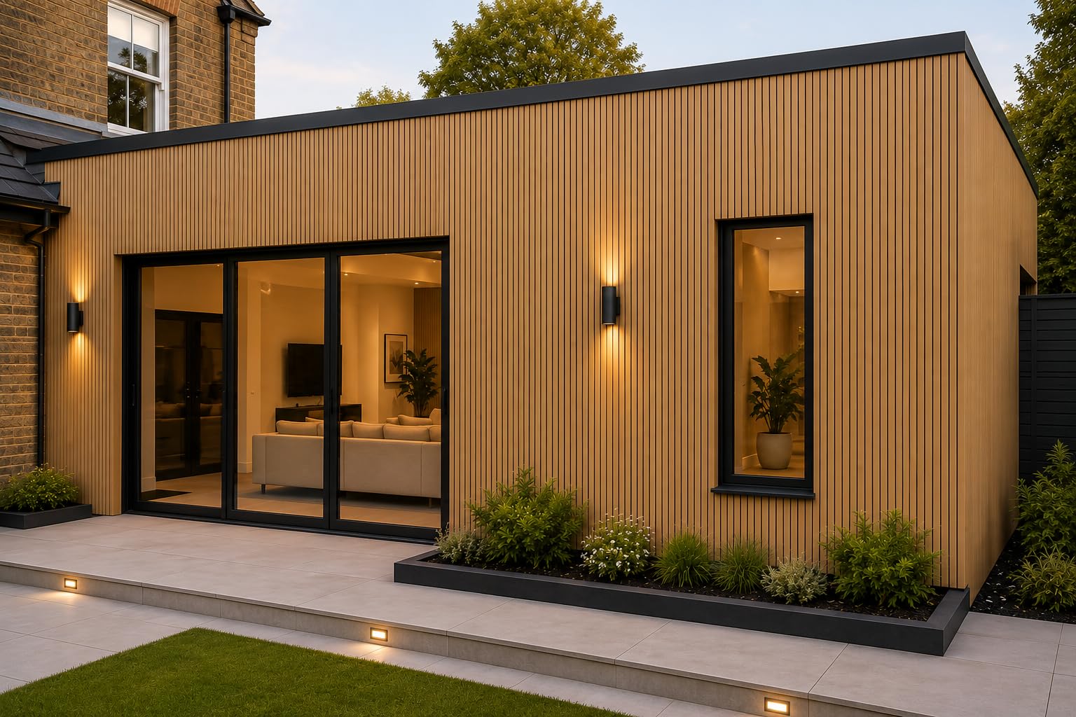 Outdoor Composite Wall Panels 240cm – Pack of 12 Slatted Cladding Panels – Weatherproof, UV Resistant WPC Wall Cladding for Garden, Fence, Exterior Feature Walls – Covers 4.61m² (Oak 03)