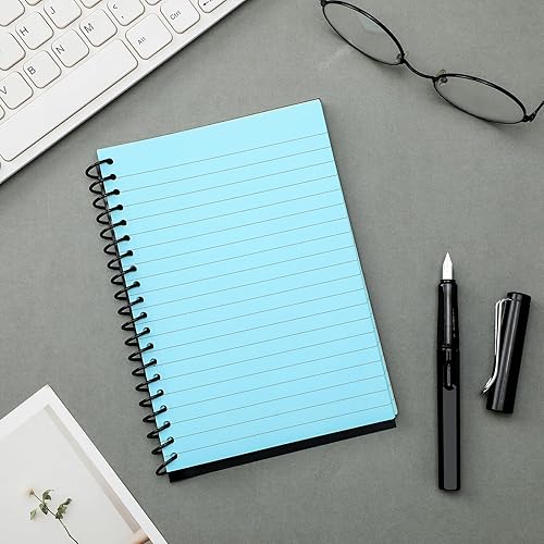 Miniatura 9 de Eaasty Paquete de 12 cuadernos en espiral de 5 x 7 pulgadas, cuaderno de papel rayado de color con rayas universitarias, cuaderno de composición de