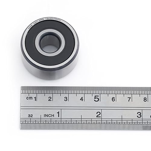 Miniatura 54 de XIKE 2 Pcs 3300-2RS/5300-2RS Sealed Angular Contact Ball Bearing 10x35x19mm Double Row, Fits DIY/CNC/Motor/Auto A/C, Water