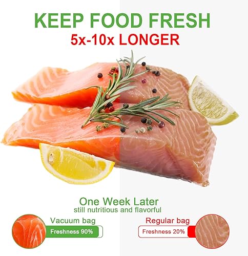 Miniatura 3 de Bolsas selladoras al vacío sin BPA, resistentes, bolsas para congelador, bolsas de almacenamiento al vacío para alimentos, ideales para