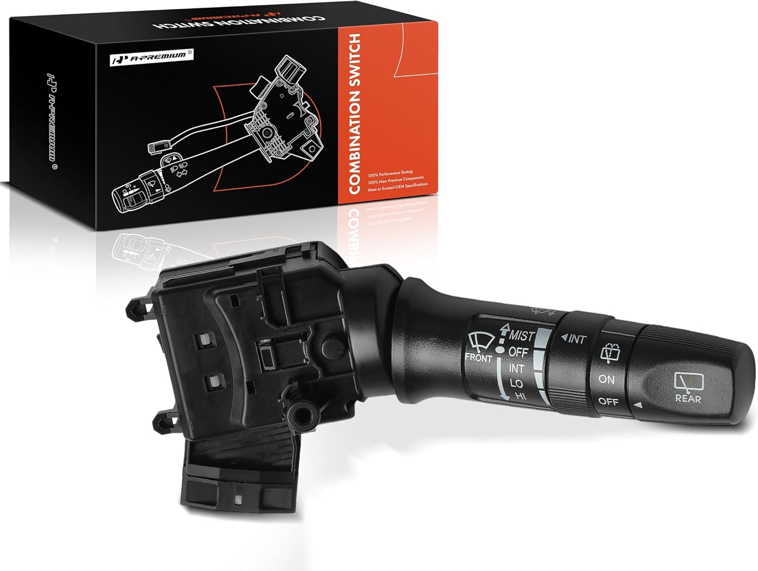 A-Premium Windshield Wiper and Washer Switch Assembly Compatible with Hyundai Accent 2012 2013 2014 2015 2016, with Rear Wiper