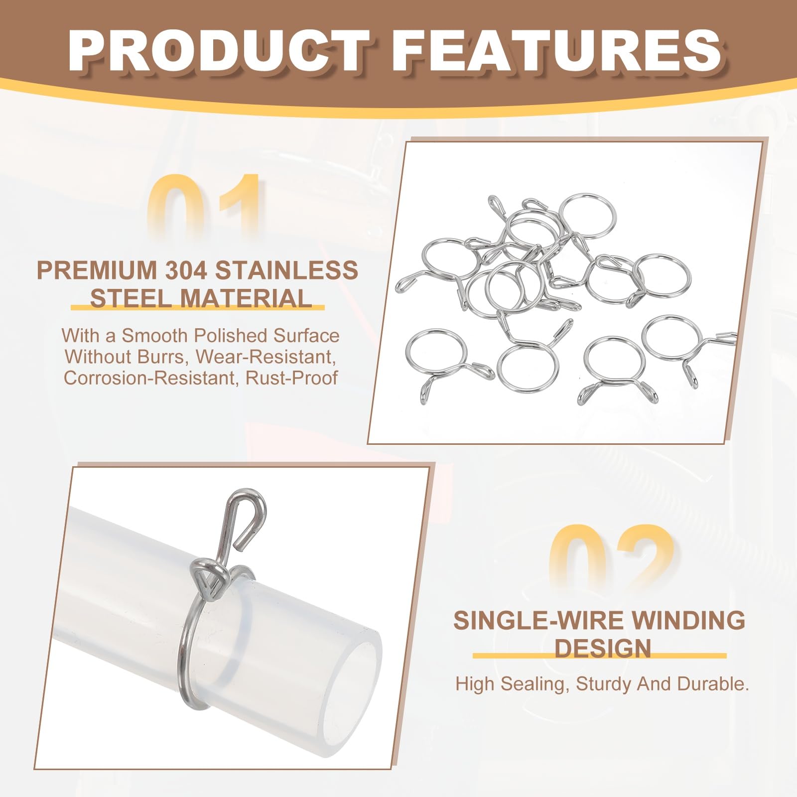 PATIKIL Wire Spring Hose Clamps - Image 3