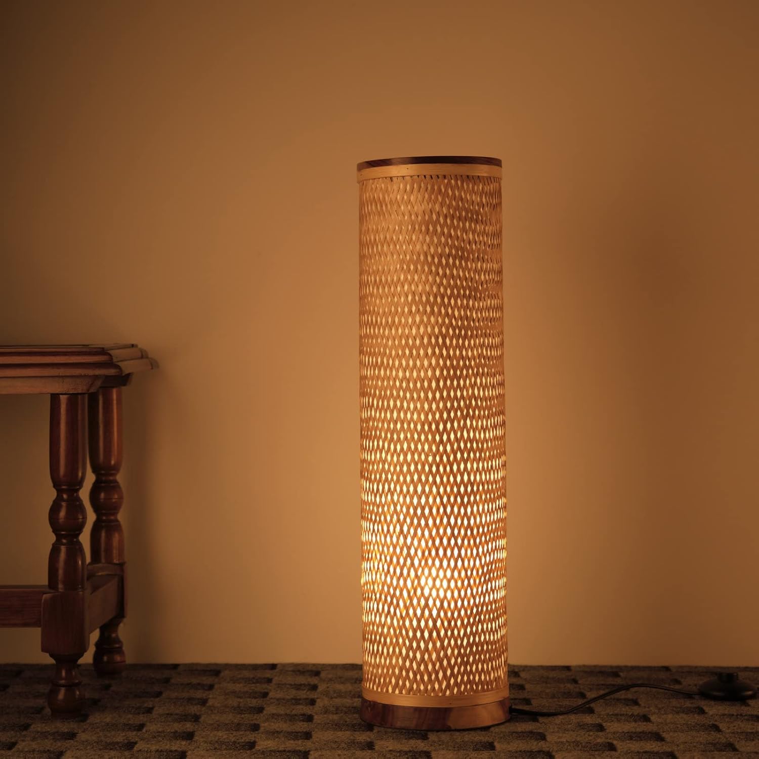 kraftinn KLSL1 Bamboo Standing Light (24 inch, Natural Brown)Pack of 1