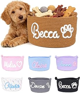 Personalized Dog Cat Toy Basket With Embroidery