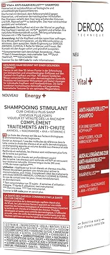 Miniatura 3 de DERCOS TECHNIQUE Tratamiento Estimulante Anti-Caída Champú ENERGY+ 6.8 fl oz