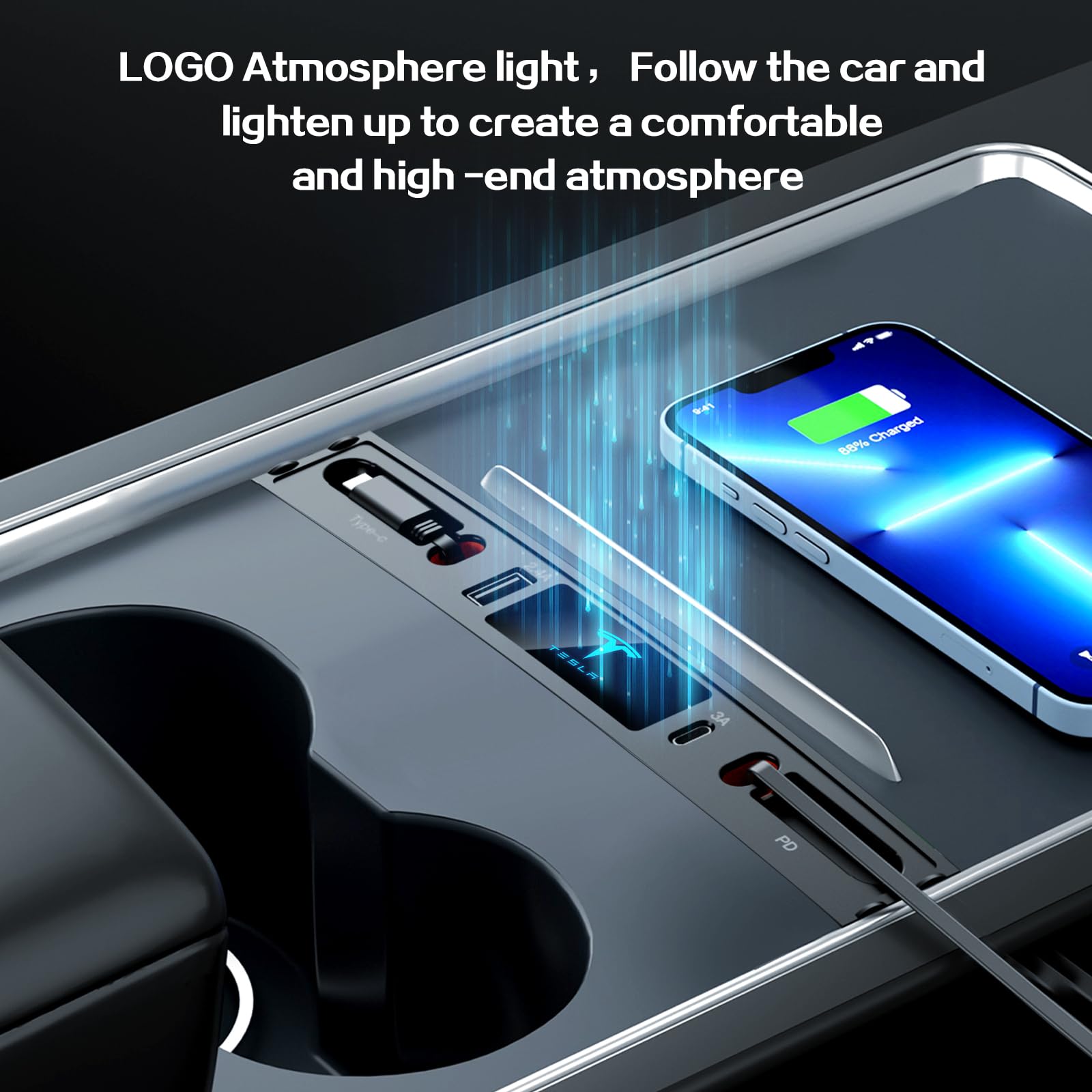 Accessori Tesla Model 3 Highland 2025 Caricabatteria Da Auto Multiporta Per Tesla Model Y (2021-2024 Cellulare Tesla 2024