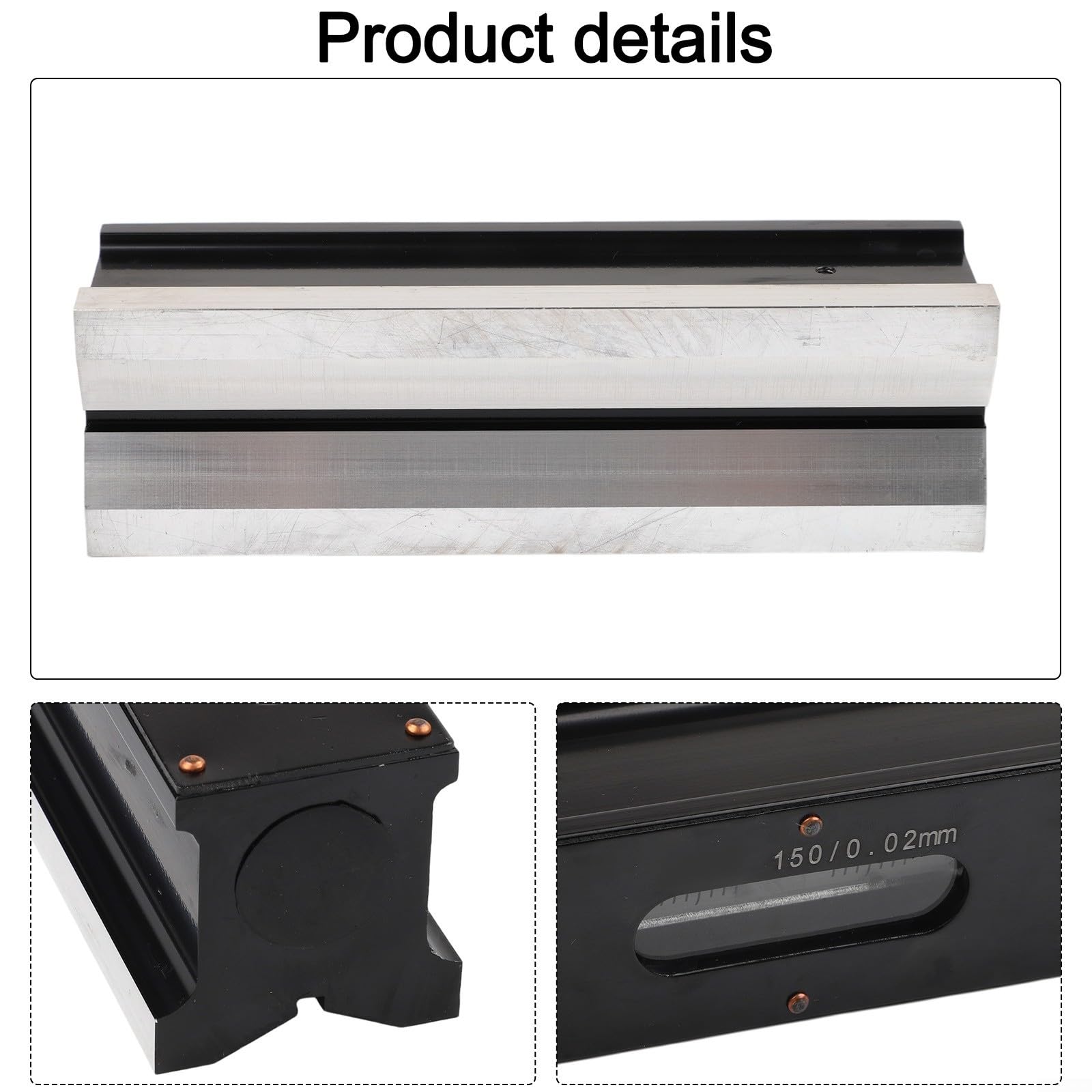 Metal Fitter Level 100mm 0.02mm with V-Groove Base(100mm)
