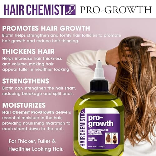 Miniatura 3 de Hair Chemist Pro-Growth Biotin Hair Oil 7.1 oz. - Aceite capilar para el crecimiento del cabello