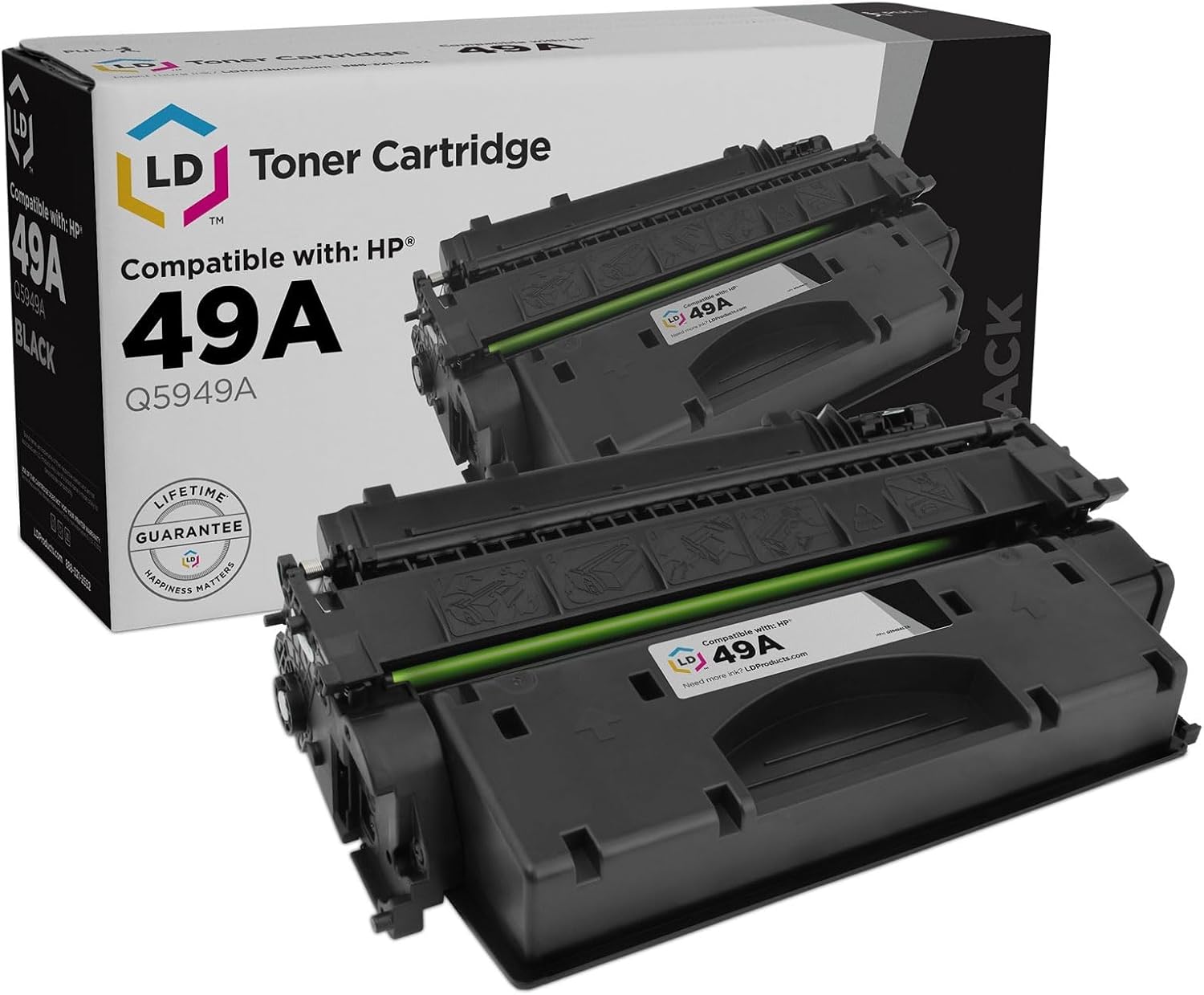 LD Products Replacement Toner Cartridge Compatible with HP 49A Q5949A (Black) Compatible with HP Printer Laserjet: 1320, 1320n, 1320nw, 1320t, 1320tn, 3390 and 3403 Compatible with HP Deskjet 610C