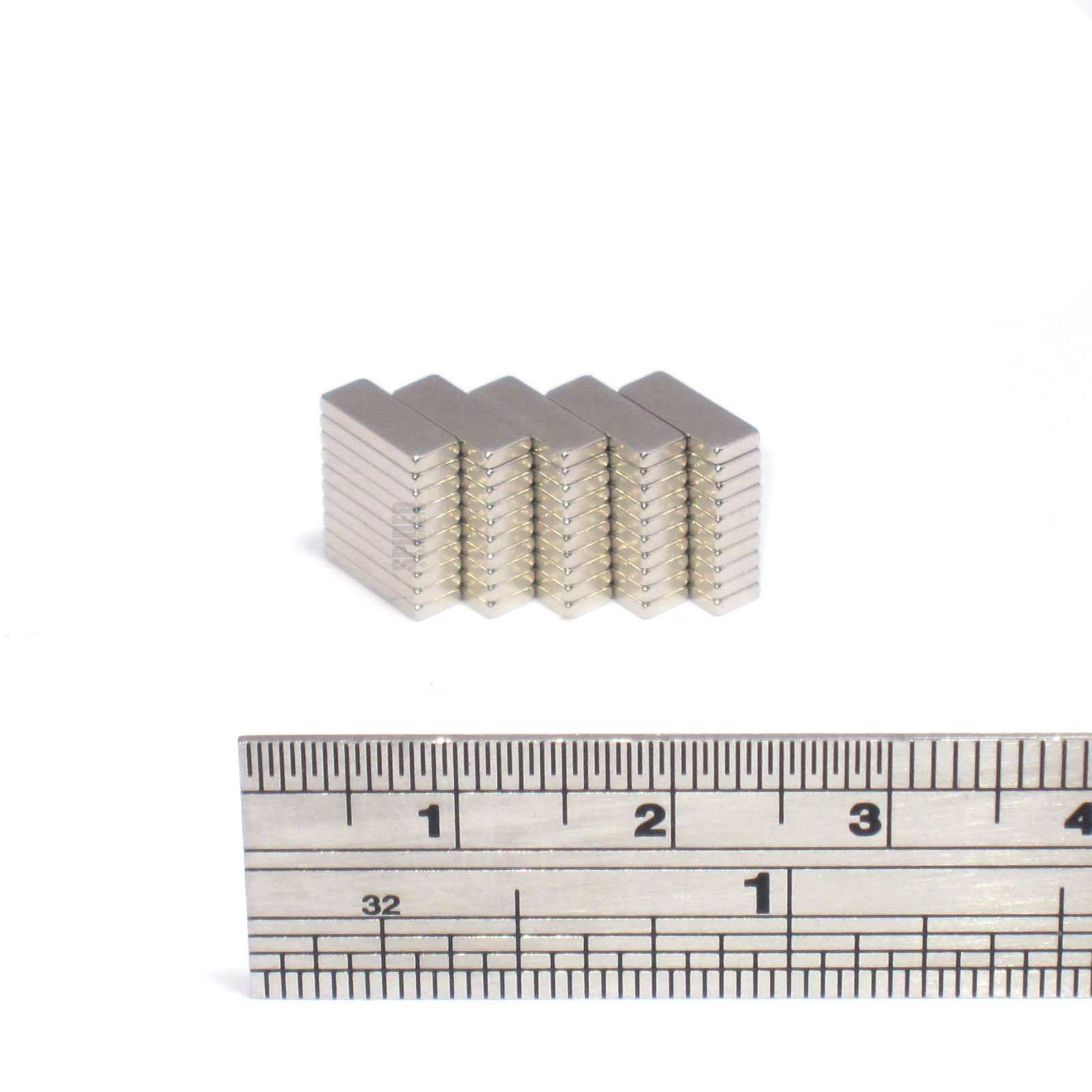 Spider Magnetics Ltd Tiny Magnets 8mm x 3mm x 1mm Small Strong Neodymium Block Craft Magic 8x3x1 mm (50)