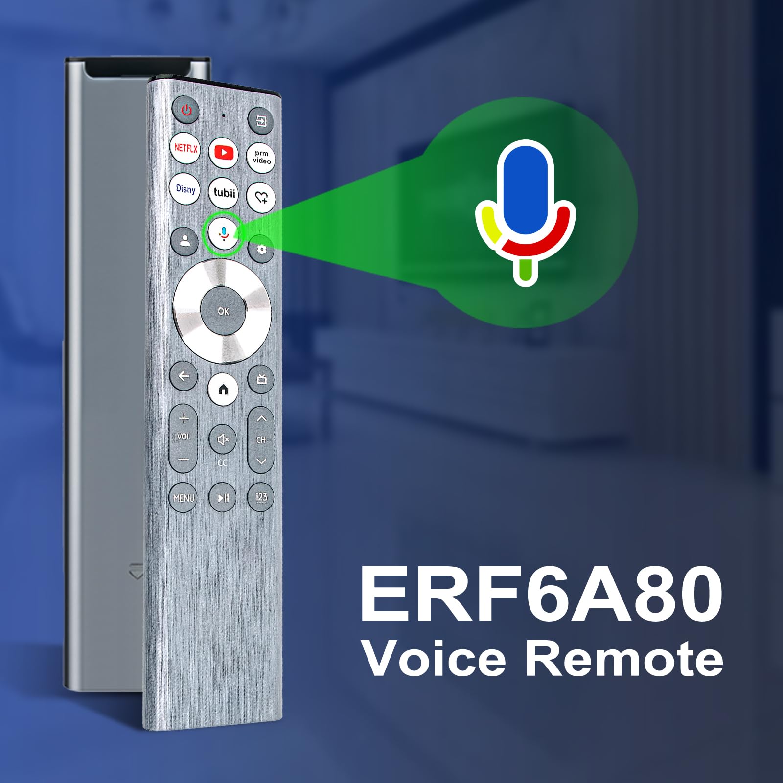 ERF3B80H Télécommande de remplacement pour HISENSE TV 40A4BG 43A6BG 43A7100F 43A7GQ 50A6BG 50A7100F 50A76GQ 50A7GQ 50E76GQ 55A66G 55A76GQ 55A7GQ 55E76GQ 58A6BG 65A76GQ 65A7GQ 65AE7000F 70A7100F75A76GQ