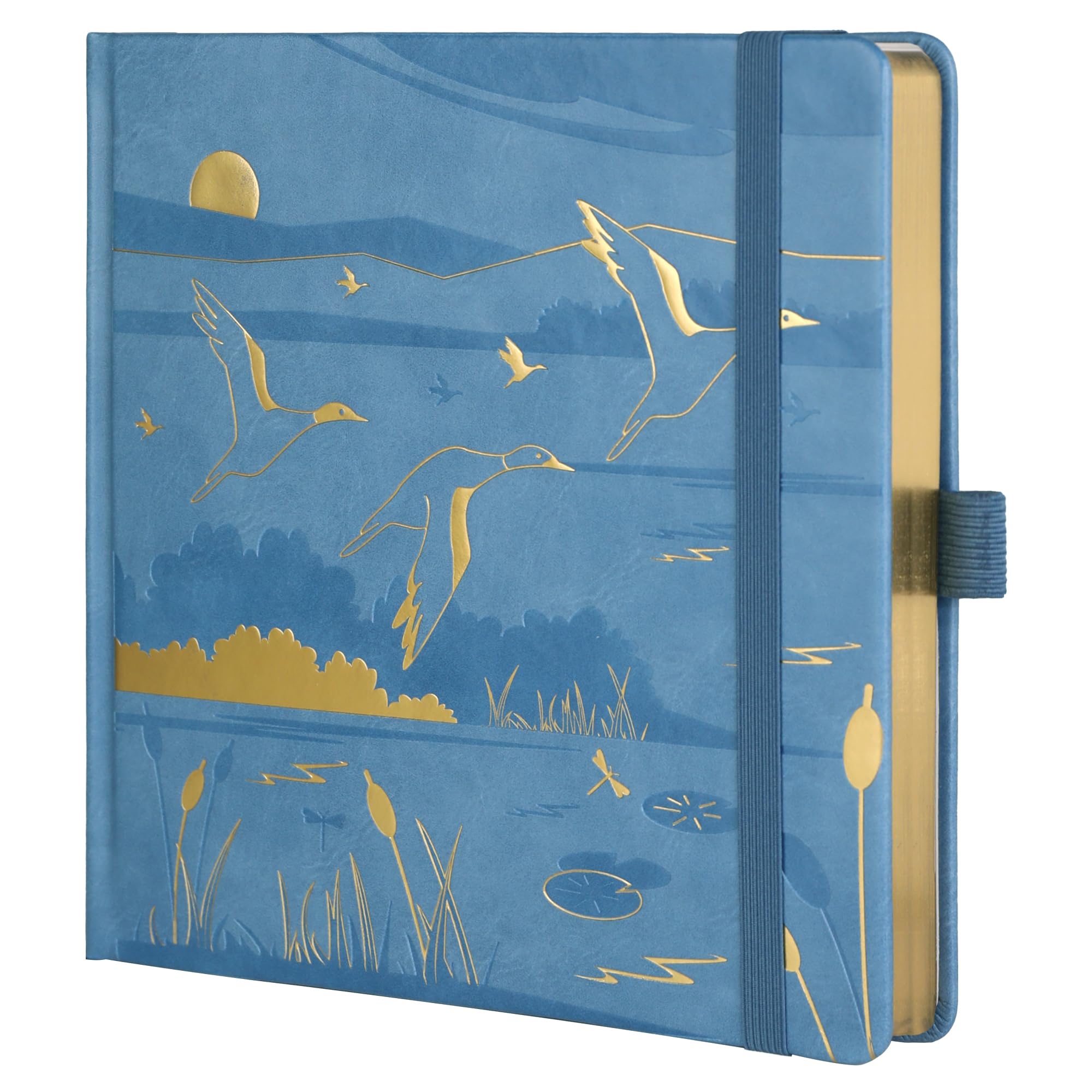 TIEFOSSI Dotted Journal, Dot Grid Notebook for Women Men, Hardcover PU Leather Journal, 160 GSM Thick Paper, 160 Numbered Pages with Gold Edges, 20.4 x 20.4 CM Square Diary โ image 1