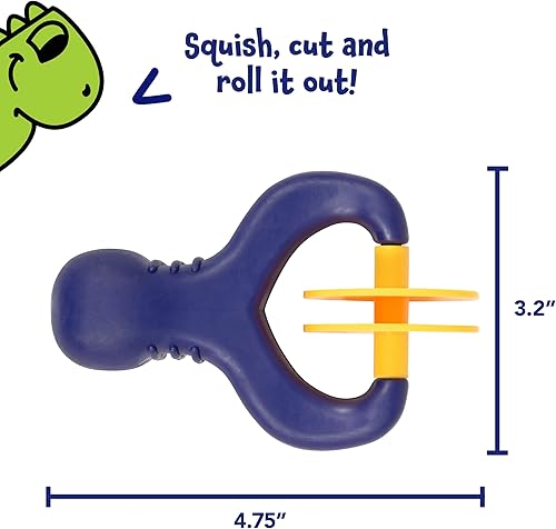 Miniatura 3 de READY 2 LEARN Cortadores de tiras de masa gruesa, 3 patrones, cortadores de masa de plástico para niños, suministros de arte para niños pequeños,