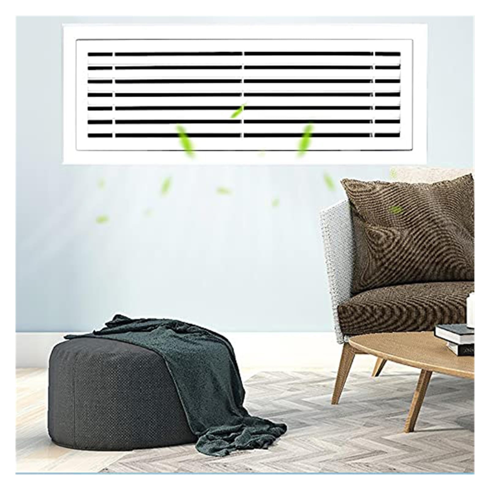 Griglia di ventilazione in alluminio ad alto flusso d'aria per soffitto, facile installazione e manutenzione, 550 x 1200 mm, ideale per uso domestico e sistemi
