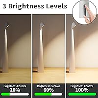 Vista 2 de Portable Cordless LED Desk Lamp, Rechargeable Wireless Table Lamp, 3-Level Brightness, Patio & Bedside Night Light, Dining Room Ambient Reading