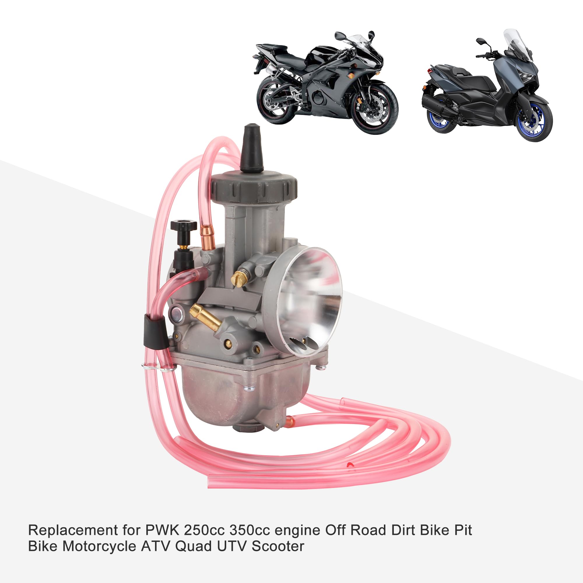 GOOFIT Carburador de 34 mm Reemplazo para PWK 250cc 350cc Motor Fuera de la Carretera de la Bicicleta de la Suciedad Pit Bike Motocicleta ATV Quad UTV Scooter