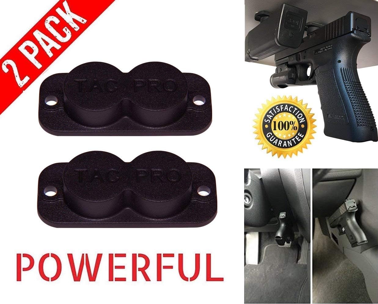 Tactical Pro Sports Tac Mag Gun Magnet with 25 lb Rating W/Mounting Screws and Tape (Pack of 2) : Sports & Outdoors