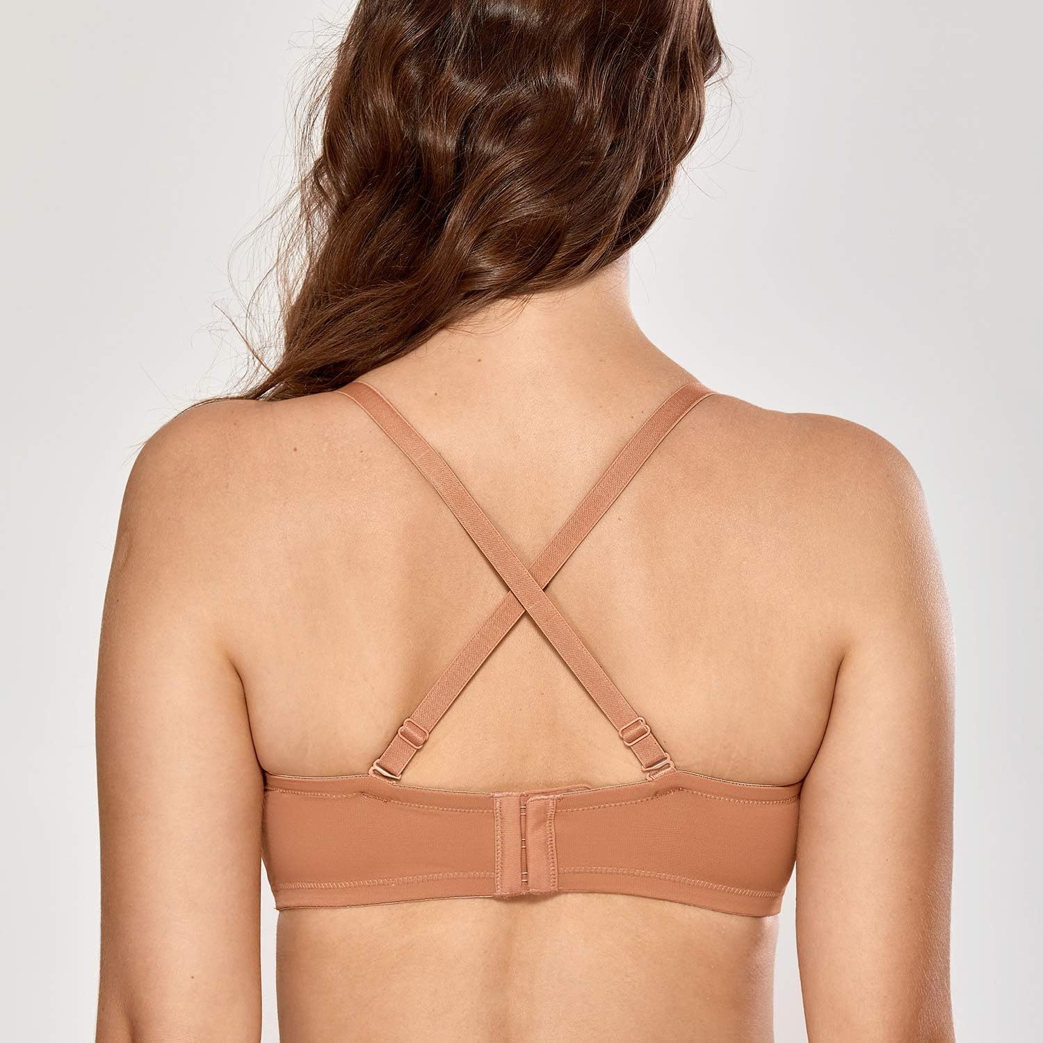 DELIMIRA Women's Underwire Non Padded Seamless Strapless Bra Plus Size