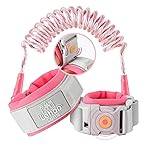 Lehoo Castle Upgraded Anti Lost Wrist Link, Kid Harness with Induction Lock, Safety Wrist Leash for Toddlers, Kids Backpack Leash, Child Leash Harness (Pink)