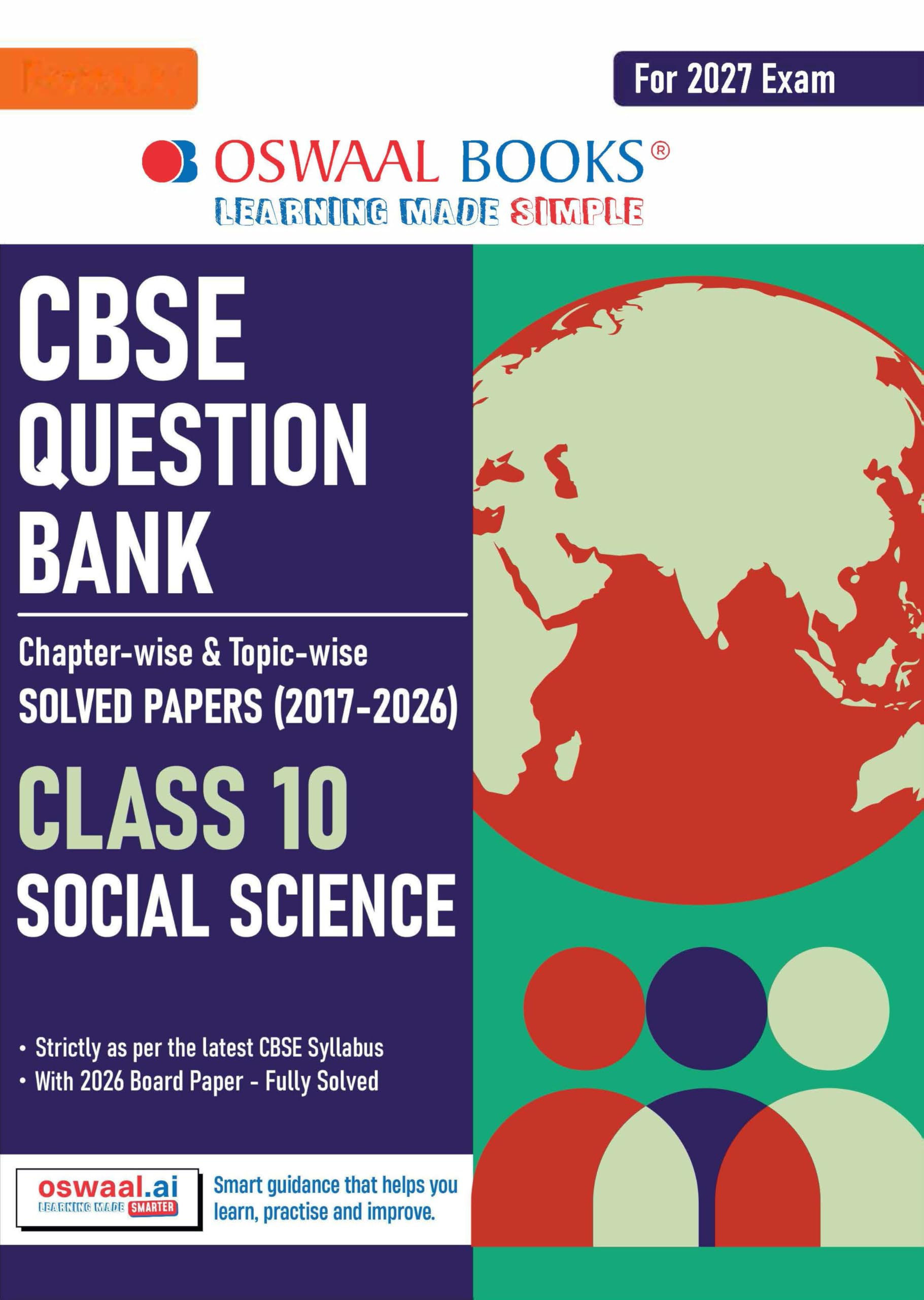 Buy Oswaal CBSE Question Bank for Class 10 Social Science| Chapter-wise ...