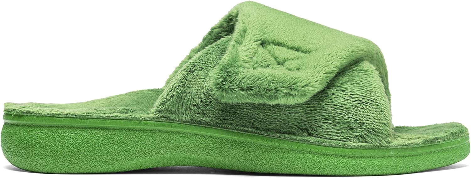 SOLLBEAM Women's Plantar Fasciitis Fuzzy House Orthopedic Adjustable Slippers With Arch Support Orthotic Heel Cup Sandals For Ladies - Image 2