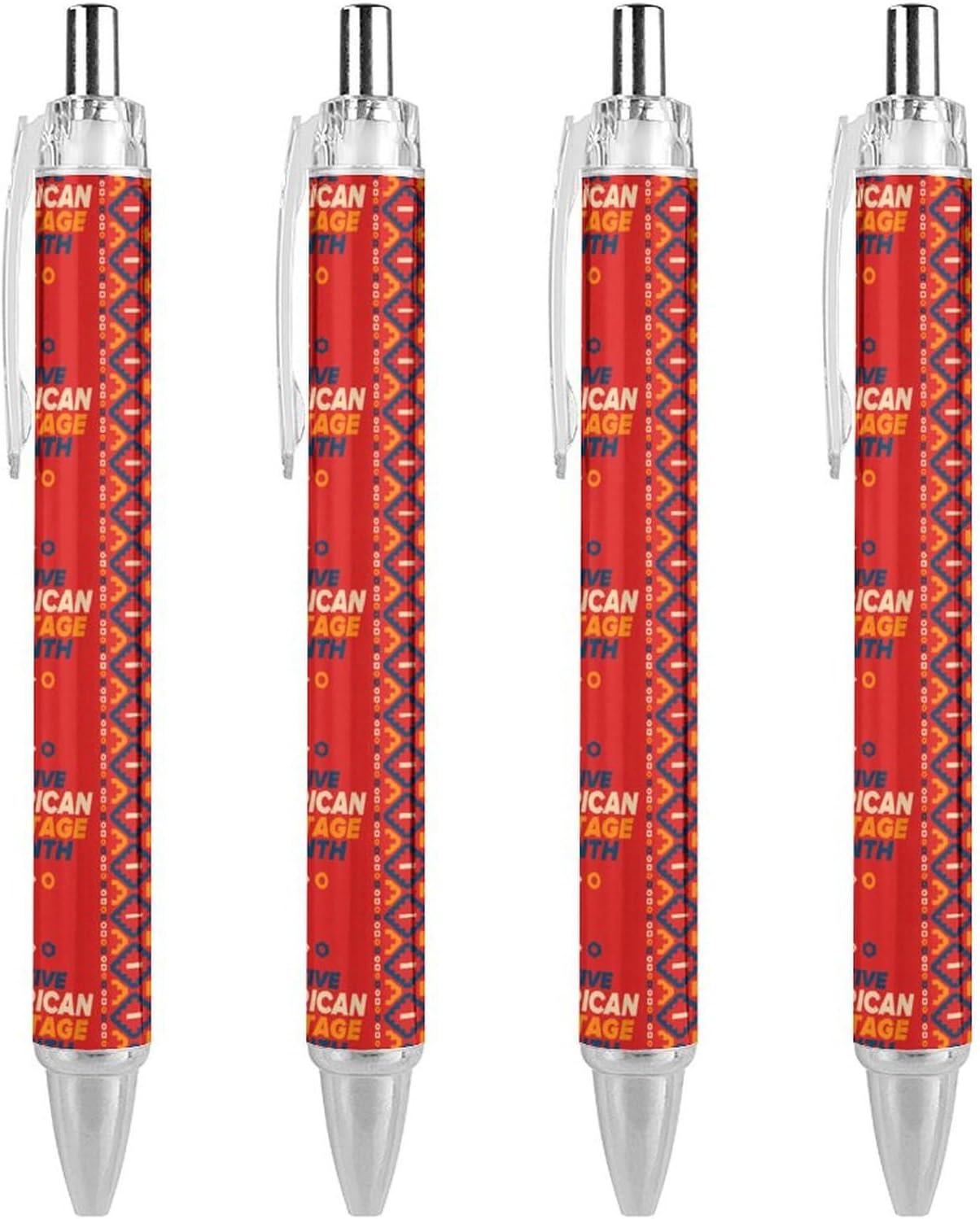 Native American Heritage Month Ballpoint Pens Supplies Retractable Writing Black Ink Pen Gifts Accessories for Office Work School Doctor Nurse Teacher Students