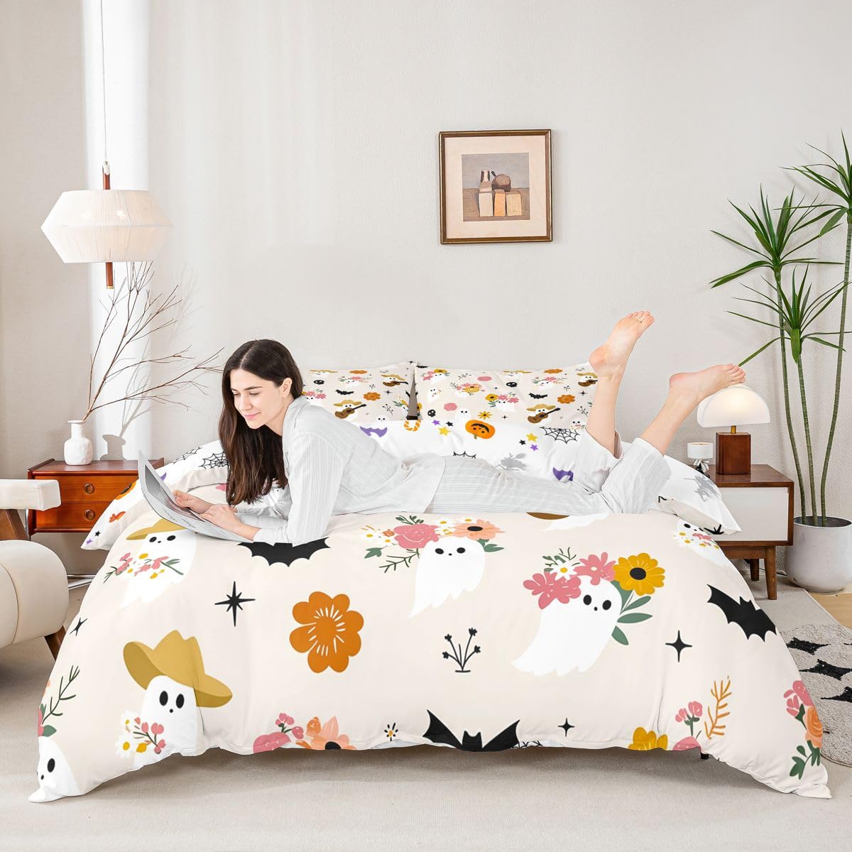 Homewish Copripiumino per letto super king size, motivo floreale con
