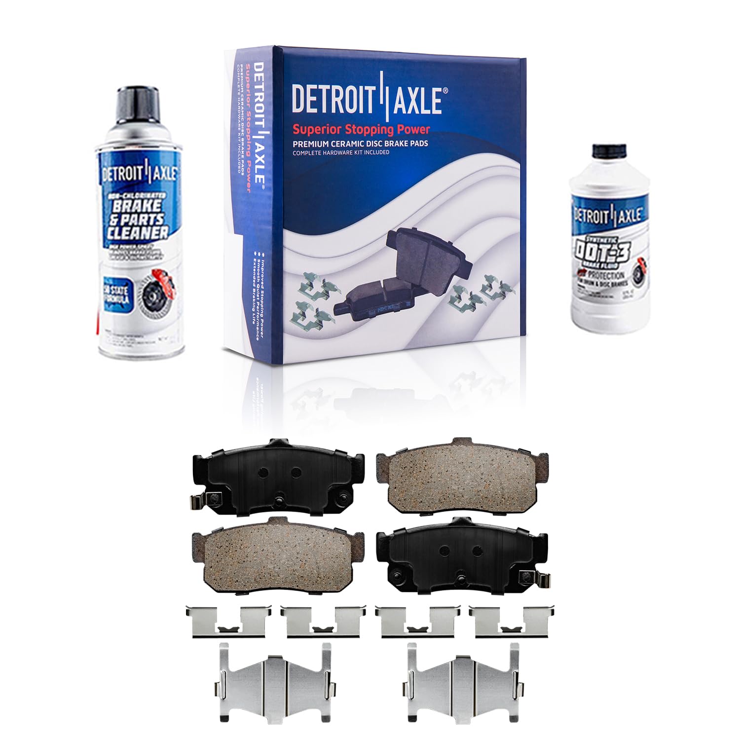 Detroit Axle - Rear Brake Pads for INFINITI G20 I30 Nissan Altima Maxima