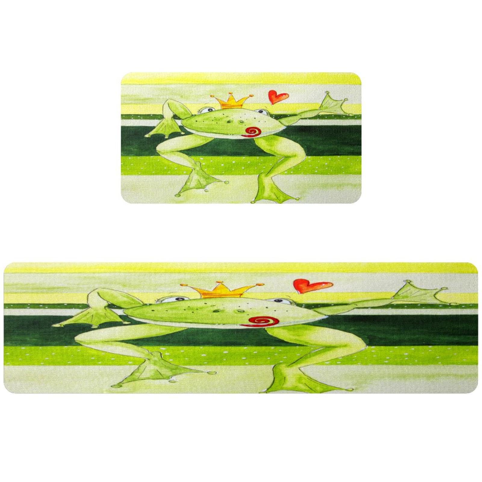 Tapete de cocina de 2 piezas VAPOKF alfombra pasillo lavable para cuarto de lavado
