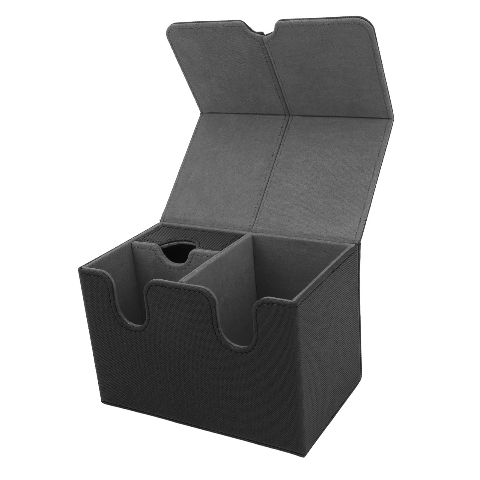 Card Cape Deck Box Premium PU Cuero Magnético Almacenador de Almacenamiento del Soporte de la Carcasa Se Adapta a 160 Cartas Tarot Trading Decoración Elegante Hogar de la Oficina (Black)