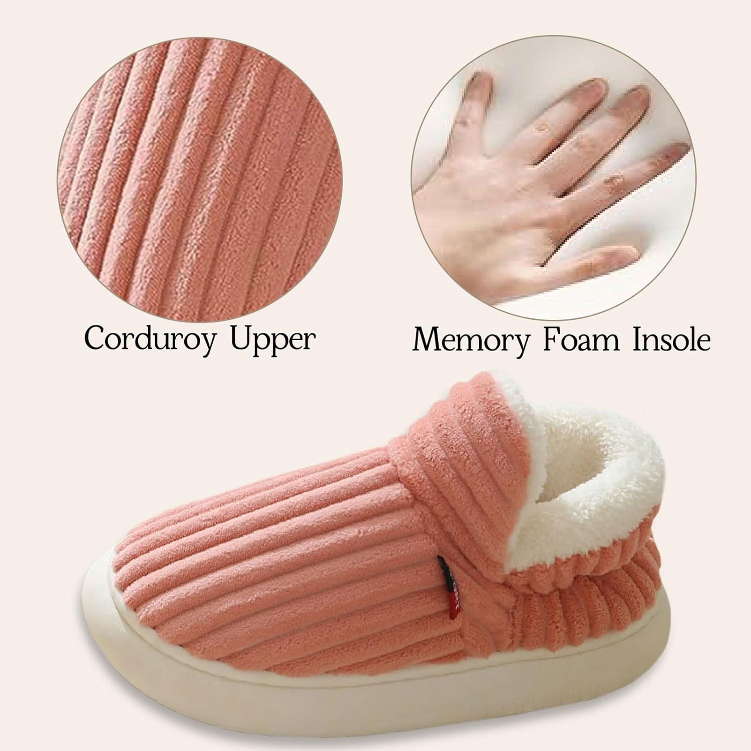 Ankle Bootie Slipper for Women Men Fuzzy Plush Slipper Fleece Lined Warm House Shoes with Memory Foam for Indoor Outdoor - Image 5