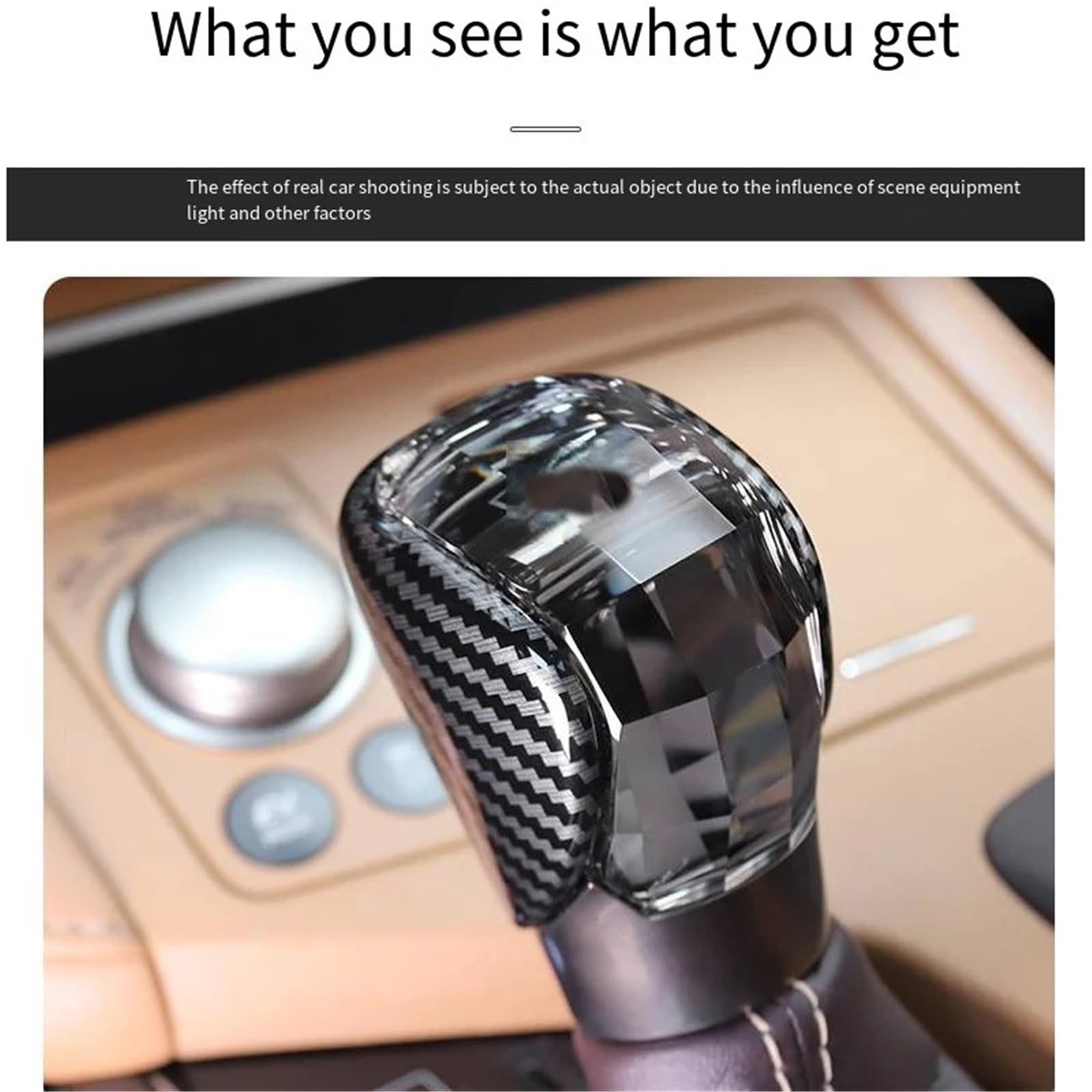 Gałka Zmiany Biegów Pasuje do Lexus 15-17 ES 15-20 NX 15-22 RX 15-21 IS 16-17 GS RC Crystal Shift Rotating Gear, Carbon Fiber gałka zmiany biegów zmiana samochodu(C)