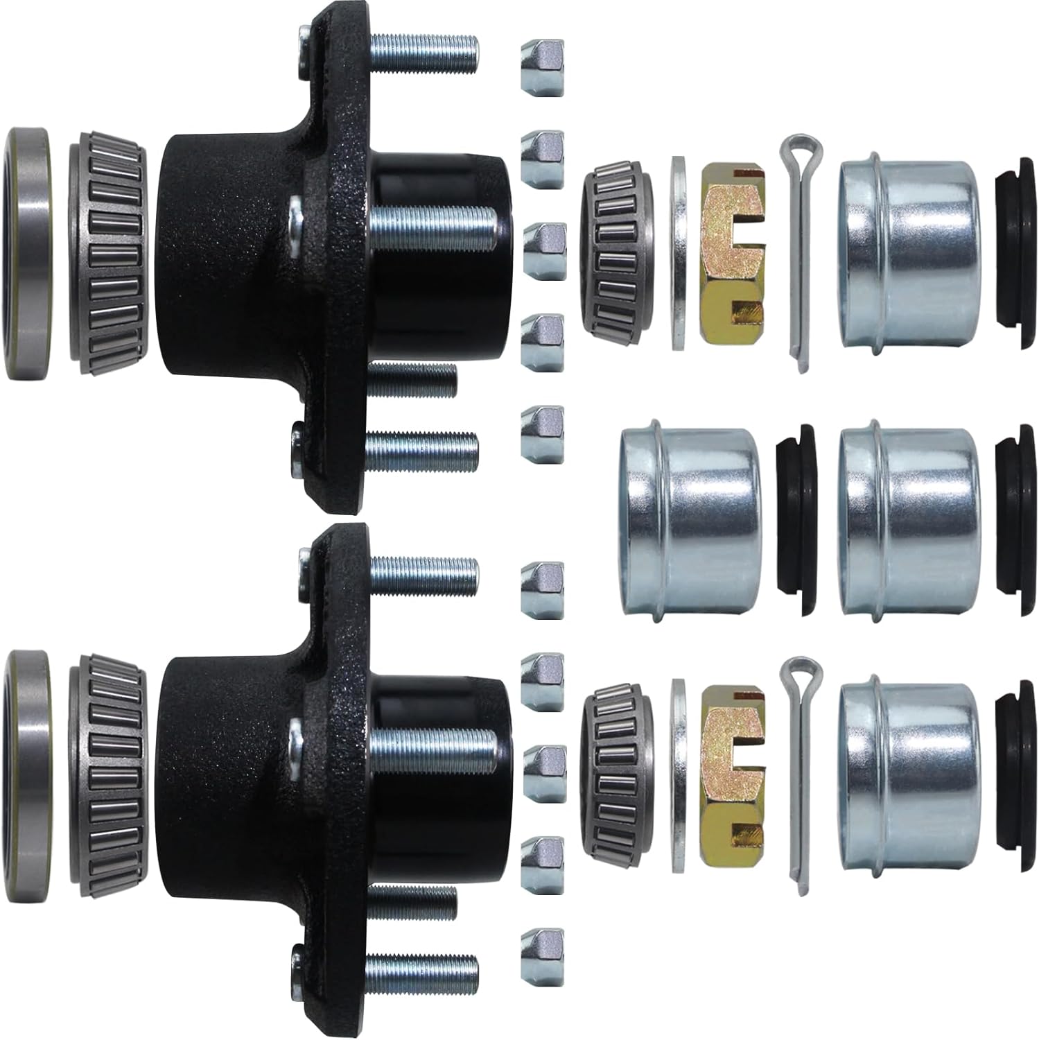 iBroPrat 2 Sets Trailer Hub Kit 5 Bolt 5, Trailer Axle Kit
