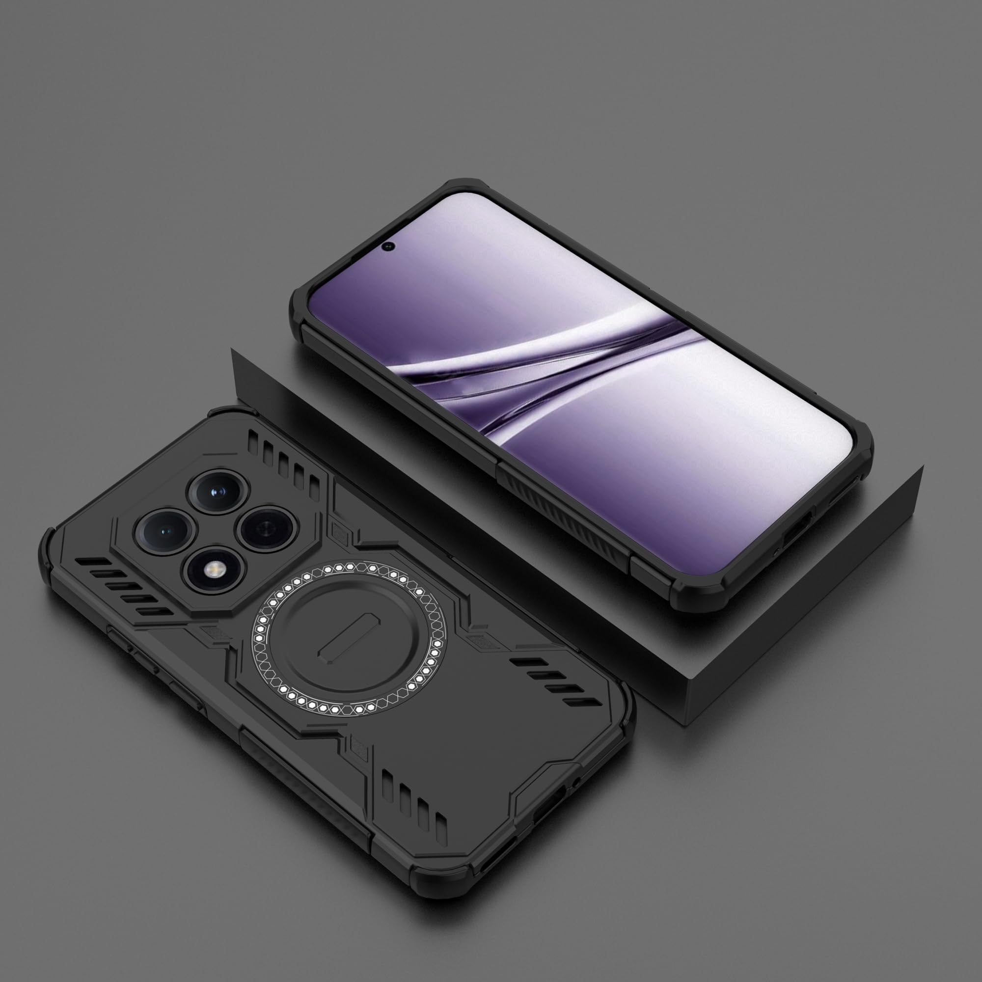 Custodia Per Xiaomi Redmi Note 15 Pro 5G Con Anello Rotante 360° E Copertura Scorrevole Per Fotocamera (resistente Alle Cadute, Nero)