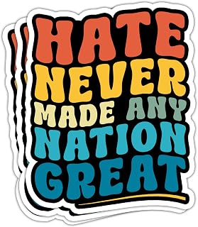VOTANTA Hate Never Made Any Nation Great Sticker, Anti Felon President Election 2024 Stickers, Save Democracy Vote Blue Democrat Gift Decorations for Laptops, Phones, Water Bottles