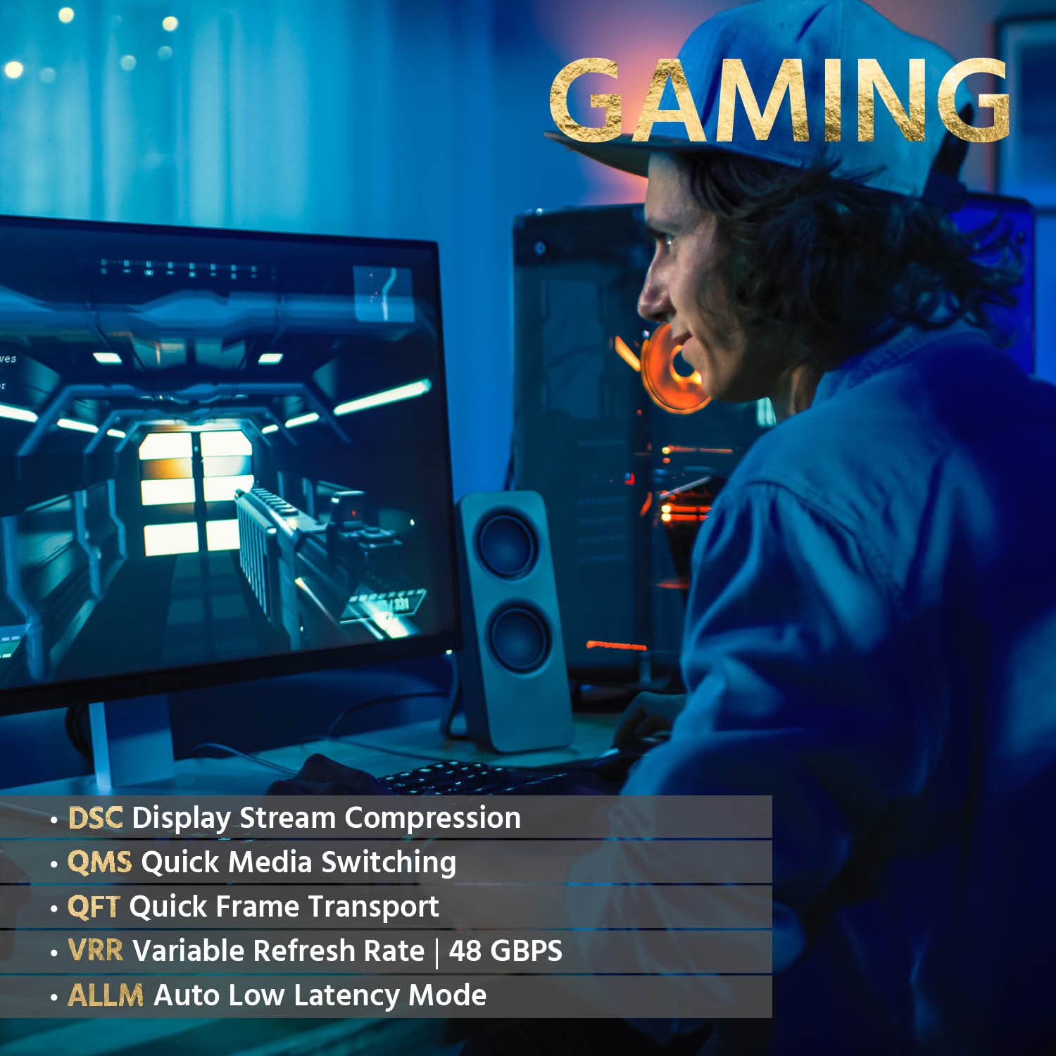 Eagle Cable by INAKUSTIK – 313245100 - Deluxe Ultra High Speed HDMI 2.1 Kabel | 100m | 48 Gbps | Lichtwellenleiter | UHD 10K@120Hz | professionelles Heimkino & Gaming | HDR10+