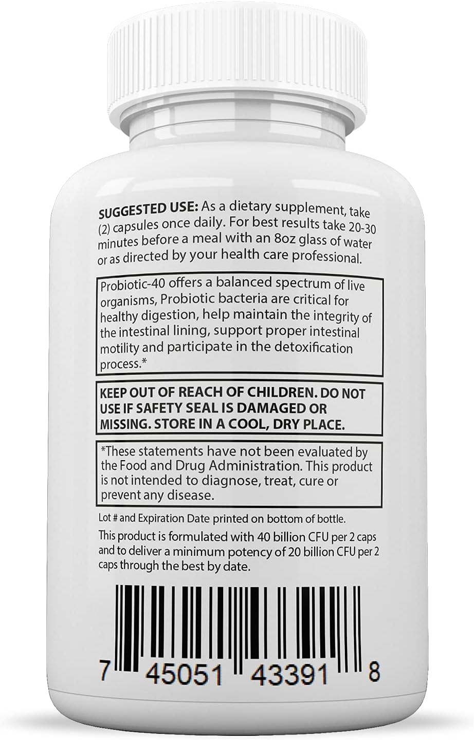 Justified Laboratories Clear Nails Plus Max Pills 40 Billion CFU Probiotic Supports Strong Healthy Hair Skin Nails 60 Capsules